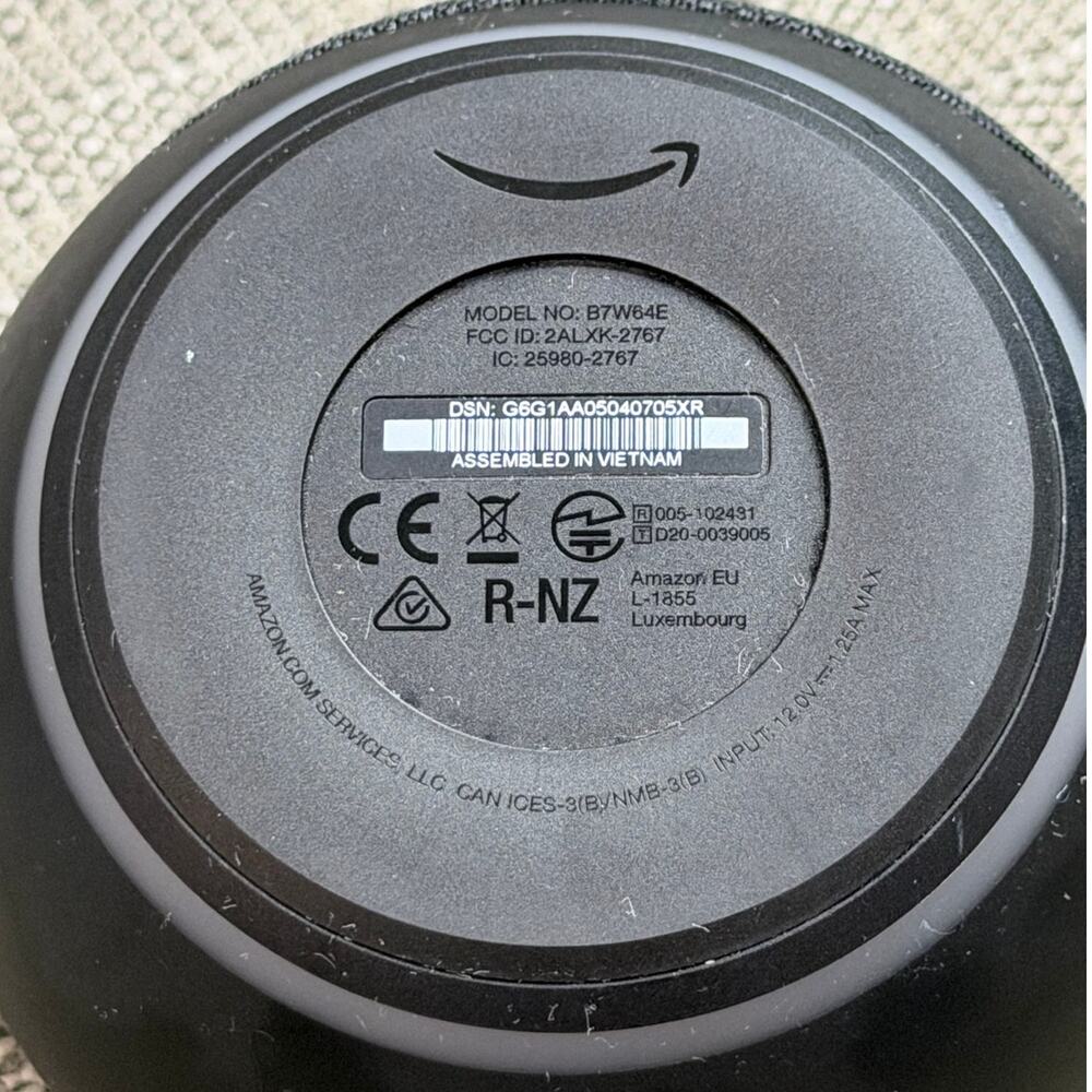 Amazon Echo Dot 4th Gen Smart Speaker B7W64E Tested Deregistered Black w/Power - Picture 4 of 5